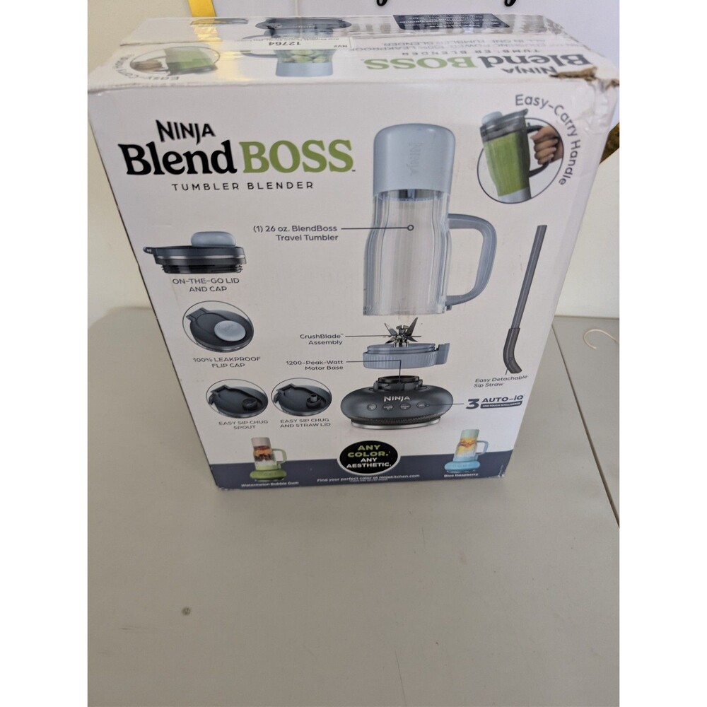 Ninja Blend BOSS Tumbler Blender 26 oz Travel Blender Open Box